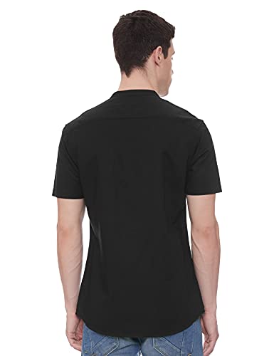 Image of Marks & Spencer Mens Solid Polyester Blend Collared Neck Regular Fit Easy Iron Shirt (Pack of 2)