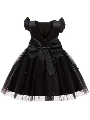 Image of TAGAS Girls Princess Party Dress | Mesh Layered Fit & Flare Frock for Girls | Pearl Embellished Tulle Dress | Birthday Dressess | Wedding Kids Fancy Frock (3-11 Years)