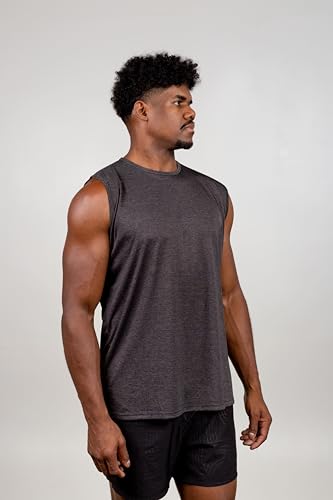 Kit 4 Camisetas Regata Machão Dry Fit Academia Masculina Fitness (BR, Alfa, G, Regular, Preto-Chumbo