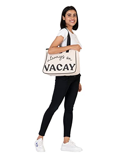 Image of AQVA Women & Men Cotton Tote Bag, Black and White Collection