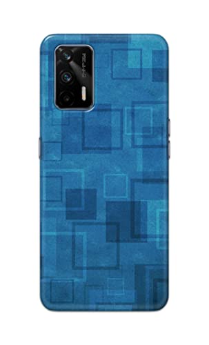 Image of Printed Hard Back Cover Case for Realme GT 5G Back Cover (Plain Azure Blue) -1302