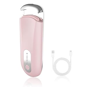Heated Eyelash Curler for Natural Lashes 2-Level Adjustable Temperature Mini Electric Lash Curler Fast 3-Second Heat Up 24 Hours Long-Lasting Curl