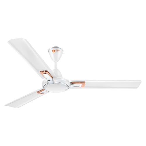 Orient Electric 1200 mm Apex Prime| 5 years warranty by Orient | 350 RPM motor speed| Rust-proof Aluminium blades| Decorative ring & trims| White, pack of 1