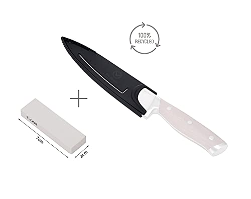 My-Blades® Het professionele santoku mes met houten handvat en extra scherp lemmet van Duits staal (18 cm) – keukenmes… - Image 3