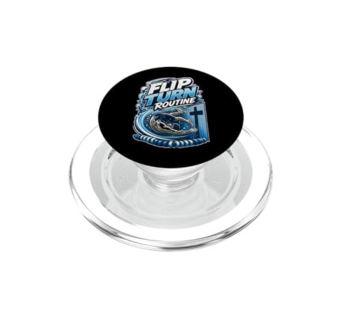 Flip Turn Routine Natación PopSockets PopGrip para MagSafe Imán Potente y Base Extraíble 1