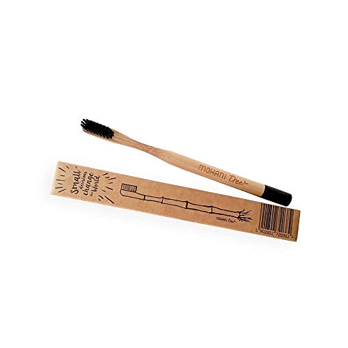 Mohani - Spazzolino da denti in bambĂą - Nero Medio - 1 Pezzo ECO