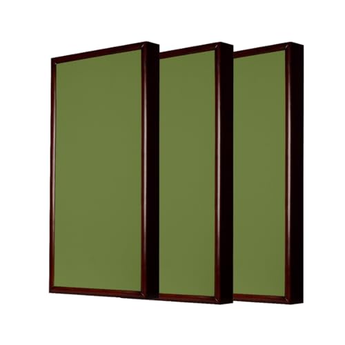 Image of Timber Acoustics Soundproofing Wooden Frame Acoustic Panels, Rockwool Safe 'n' Silent Pro. (WALNUT) [SET OF 3] (Green, 2'X4'X5 inch)