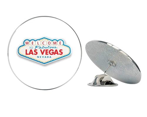 Las Vegas Sign Round Metal 0.75