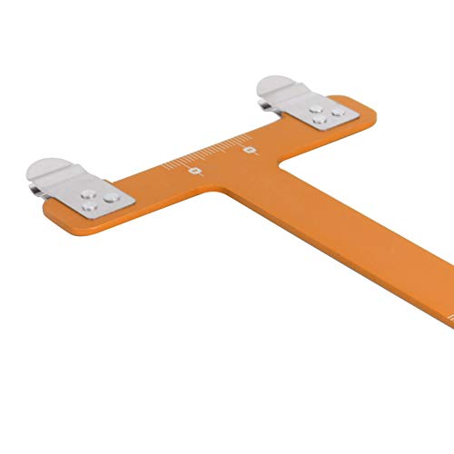Keenso T-Form Bogen Lineal Bogen Quadrat Bogenschießen Lineal T-Form Compound Bogen Recurve Bögen Langbogen Messwerkzeug(Gelb)