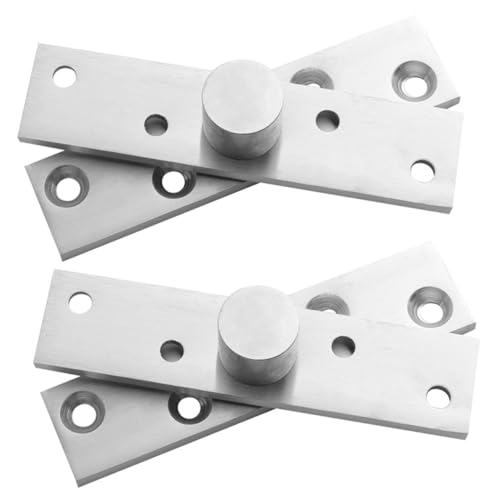 NULYLU 360 Degree Rotating Hinges for Cabinets Hidden Door Hinges Stainless Steel Easy Install and Elegant Look