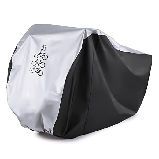 Maveek for 3 Bike Cycle Bicycle Rain Waterproof UV Protection Triple Bikes Cover All Weather Dust Resistant