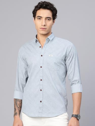 Image of Majestic Man Pure Cotton Slim Fit Printed Casual Shirt for Men
