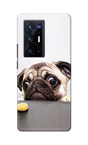 Image of PRINTFIDAA� Printed Hard Back Cover Case for Vivo X70 Pro Plus | Vivo X70 Pro+ Back Cover (Pug Dog) -2808