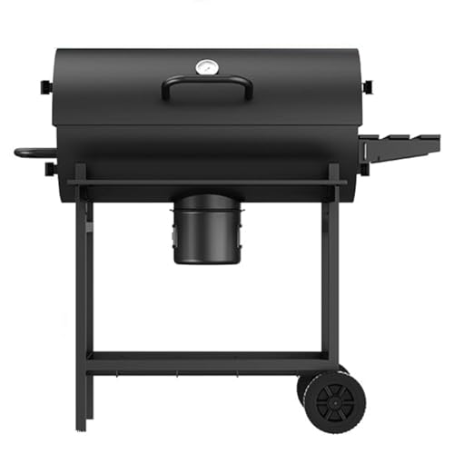 Muebles y Jardín, Kitchen Asador de Carbon,Parrilla de Carbón con Llantas Transportadoras, Asador 304 Acero Inoxidable con Asa y Mesa Plegable, Asador Portatil,Parrilla de Barbacoa de...