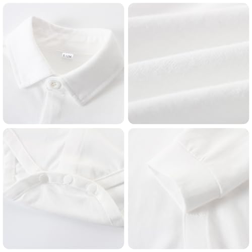 Image of SALNIER Baby Boy 5PCS Formal Outfit Soft Cotton Romper Suspender Pants Bowtie Beret Hat Infant Wedding Birthday Party Suit