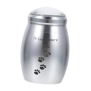 Veemoon Silberne Tierurne mit Pfotenabdruck