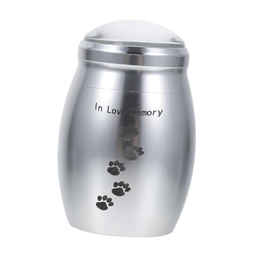 Veemoon Silberne Tierurne mit Pfotenabdruck