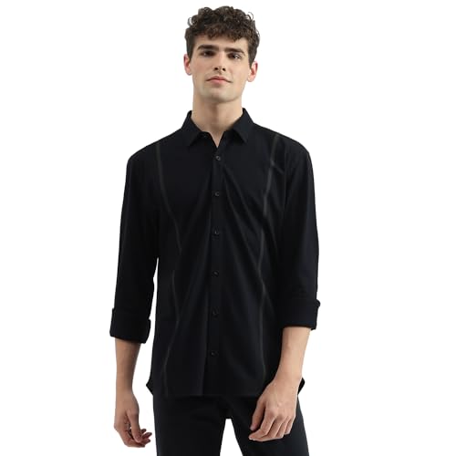 Image of United Colors of Benetton Regular Fit Spread Collar Solid Shirt