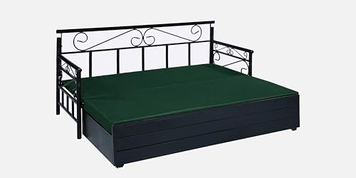Image of 3 Seater Metal Sofa Cum Bed with Hydraulic Storage | King Size Sofa Cuma Bed | 3 Seater Sofa Set, Metal Sofa Set for Living Room (Peacock, King Size (76 inch x 72 inch))