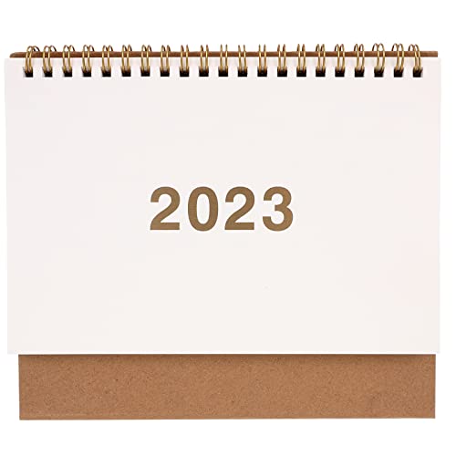 TOYANDONA Tischkalender 2023 2022-2023 Steh- Flip- Tischkalender Mai 2022- Dezember 2023 Monatskalender für Home Office Schule - Weiß Cover
