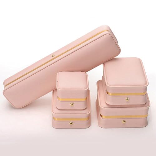 Boîtes pour bijoux, boucles d'oreilles et bagues : pack de coffrets cadeaux en PU - 7