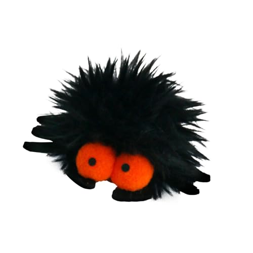 猫の草のボール、スパイダーチャットのための豪華なおもちゃ、穏やかなインタラクティブな豪華なおもちゃとスパイダーの子猫|猫のための豪華なクモ、子猫、cのための優しいインタラクティブなぬいぐるみおもちゃ