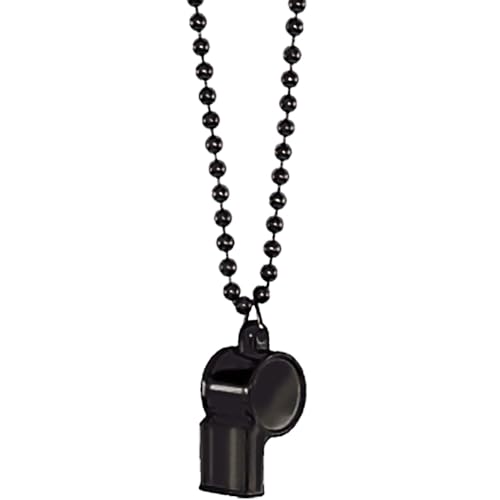 Amscan Whistle Bead Necklace Sports Noisemakers Accessory, Black, 36