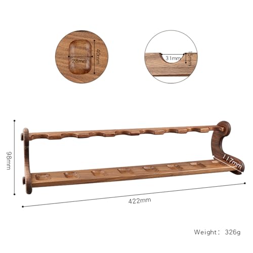 Support pour 8 pipes en bois présentoir détachable de bureau pour pipes à tabac
