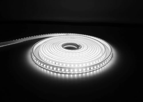 Image of wipro Garnet 5 Meters LED Strip Light| 120 LEDs /mtr | Cool Day White | IP65-Waterproof | Flexible Rope Light for Outdoor & Indoor Decoration |Strip for Balcony, False Ceiling|Pack of 4