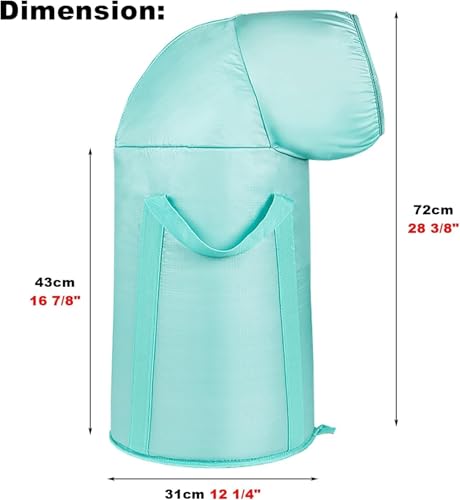 Bañera de pies portátil plegable con bolsa (Azul claro) miniatura 2