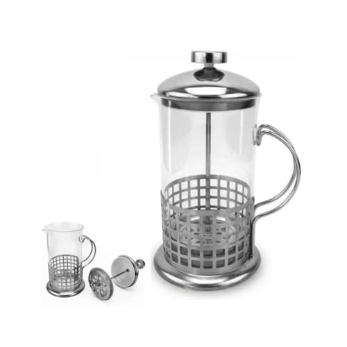 Cafeteira Prensa Francesa Em Vidro E Aço Inox Cremeira 600ml MIURI