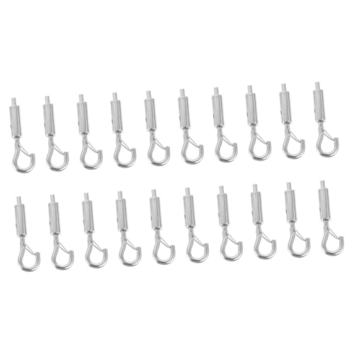 BUGUUYO 20 Piezas Tensor Para Tensión De Cuerda Cordón Para Colgar Cuadros Tensor De Alambre Cuerda Elástica Manos Soga Para Tensores Para Cables De Alambre Cerca Cobre Silver