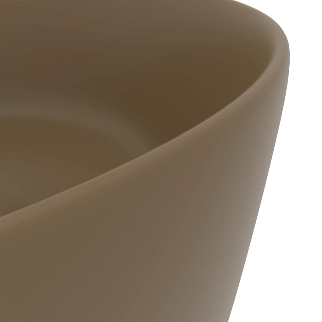 Red Cup Living vidaXL Luxury - Lavabo redondo (cerámica, 40 x 15 cm), color crema