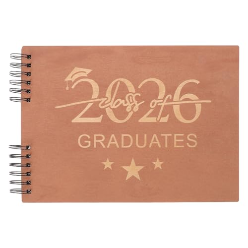 Carnet à Spirale de Graduation 2026 en papier et bois léger et portable