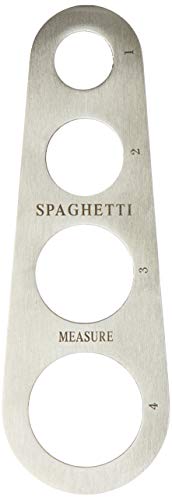 Fackelmann 40913 Spaghetti aus Stahl für 1/2/3/4 Portionen, 18,5 cm, Sybaris, (Farbe:Silber), Menge: 1 Stück, rostfrei