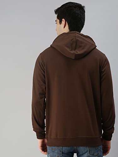 Image of Veirdo 280 GSM Cotton Fleece | Hooded Neck Full Sleeve | Regular Fit Sweatshirt | Solid Hoodie for Men | Sizes: S to 3XL