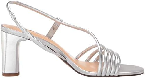 Bella Vita Women's Block Heel Sandal Heeled, Silver Leather, 8.5 X-Wide | Image 5