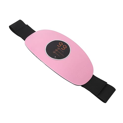 Fyearfly Massage Schlankheitsgürtel,Massagegürtel Bauchmassagegerät,Elektrischer Abnehmgürtel mit EMS Technologie & Wärme, 6 Motor Vibrations Slimming Machine für Bauch,Beine,Pink, Aufladbar