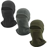 3 Pieces Full Face Cover Winter Warm Fleece Balaclava Face Mask, Soft Winter Ski Mask for Men Women Cold Weather