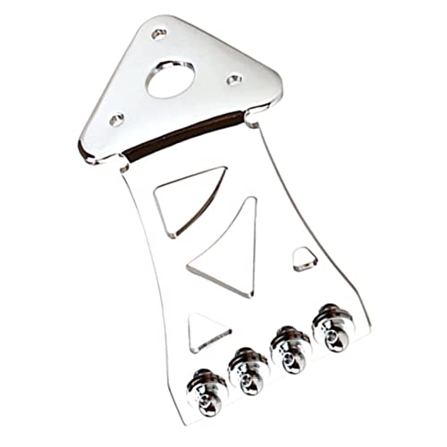 BESPORTBLE String Four-string Pull-out Board Banjo Tail Guitar Instrument Accessories Bridge Accessory Accessories for Musical Instrument Silver Metal