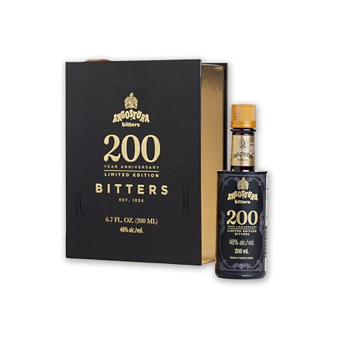 Angostura 200 Year Anniversary Bitters, Limited Edition Cocktail Aperitif | 48% ABV | 200ml | Premium Drinks Flavour Enhancer | Earthy, rich and slightly sweet Angostura 200 Year Anniversary Bitters, Limited Edition Cocktail Aperitif | 48% ABV | 200ml | Premium Drinks Flavour Enhancer | Earthy, rich and slightly sweet