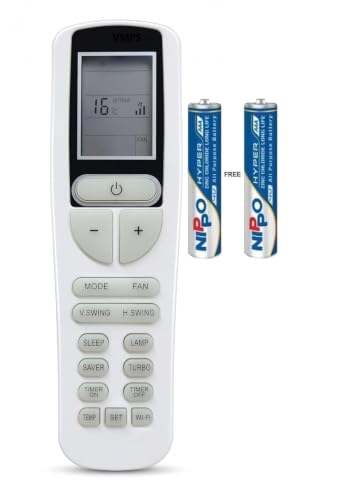 Image of 7-SAT Compatible with Voltas AC Remote Control, Replacement Remote for Voltas AC Remote Original (Come with 2 AAA Batteries)