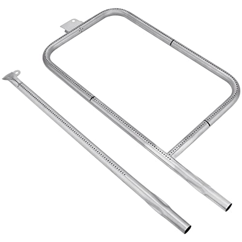 GriHero 61,5 cm, 65032, bruciatore di ricambio per barbecue a gas, accessorio adatto per Weber Q300/Q320/Q3000/Q3200 Series, 404341, 57060001, 586002 (ricambio per Weber 60036, 80385, 1312. 2)