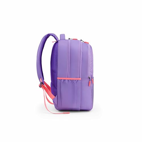 Image of American Tourister Lit | 36 Ltrs | 3 Compartments | Bottle Pocket | Ergonomic Padded Back Panel & Shoulder Straps | Secondary School Backpack | 1 Year International Warranty | Mauve Purple