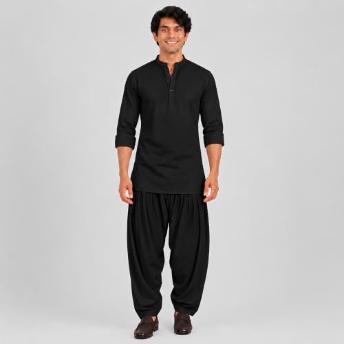 Image of Men's Premium Viscose Rayon Punjabi Patiala Salwar | Traditional Dhoti Style Pant for Men