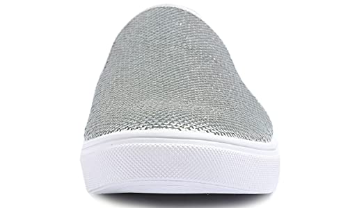 Image of FEVERSOLE Women's Fashion Sparkle Sequin Embellished Sneaker Party Holiday Casual Shoes