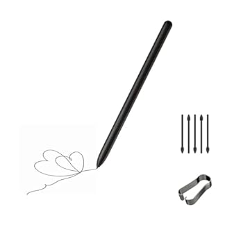 Caneta Galaxy Book 3 Pro 360 para Samsung Galaxy Book Pro 3 360 S Caneta Stylus para Samsung Galaxy Book 3 Pro com pontas de substituição para Galaxy Book 3 360 (preto)