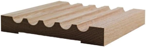 EWCA49 Fluted 5-1/8 Casing Trim Moulding, 3/4 x 5-1/8, Red Oak, 94