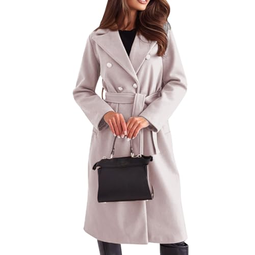 Manteau en laine hiver classique élégante avec finitions haut de gamme