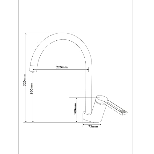 Robinet de cuisine rotatif 360 en laiton avec commande mono-handle